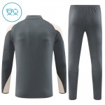 Kinder Real Madrid Training Sweatshirts Viertelreißverschluss 2024-25 Graue